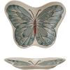 imageCreative CoOp Whimsical Butterfly Stoneware Plate MulticolorButterfly