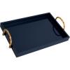 imageCreative CoOp Wide Nautical Bamboo Tray Navy