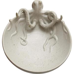 imageCreative CoOp 1375 Inches Stoneware Octopus Reactive Glaze White Speckled Bowl