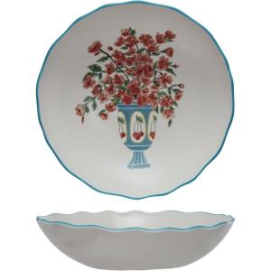 imageCreative CoOp Country Garden Stoneware Salad Bowl Multicolor