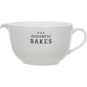 imageCreative CoOp For Goodness Bakes Stoneware Batter Bowl WhiteBatter Bowl