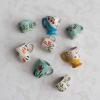 imageCreative CoOp Stoneware Espresso Cups with Painted Designs Set of 8 Multicolor