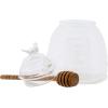 imageClear Honey Pot with Lid ampamp Bamboo Dipper
