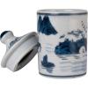 imageCreative CoOp Blue Blossom Enchantment Stoneware Jar Set Set of 4 Small