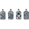 imageCreative CoOp Blue Blossom Enchantment Stoneware Jar Set Set of 4 Small