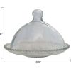 imageCreative CoOp Glass Cloche and Hobnail Edge Tray Clear