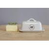 imageCreative CoOp Stoneware Butter Dish with Cow Decal