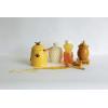 imageCreative CoOp White Ceramic Hobnail Style Honey Jar with Lid ampamp Wood Dipper