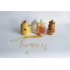 imageCreative CoOp White Ceramic Hobnail Style Honey Jar with Lid ampamp Wood Dipper
