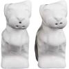 imageCreative Coop DF1052 White Ceramic Dog Shaped 2 Pieces Salt ampamp Pepper Shakers