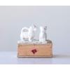 imageCreative Coop DF1052 White Ceramic Dog Shaped 2 Pieces Salt ampamp Pepper Shakers