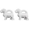 imageCreative Coop DF1052 White Ceramic Dog Shaped 2 Pieces Salt ampamp Pepper Shakers