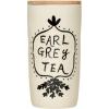 imageCreative CoOp Stoneware Jar with Bamboo Lid quotEarl Grey Teaquot