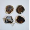 imageCreative CoOp 4 Piece Brown Agate Coaster Set
