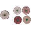 imageCreative CoOp 4Piece Beaded Glass Flower Shaped Coasters with Jute Tie 4 Colors