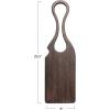 imageCreative CoOp Acacia Wood Charcuterie Sculptural Handle Dark Walnut Finish CheeseCutting Board Black