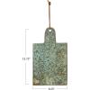 imageCreative CoOp Green Matte Stoneware Cheese Board with Leather Tie Large