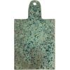 imageCreative CoOp Green Matte Stoneware Cheese Board with Leather Tie Large