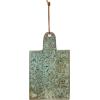 imageCreative CoOp Green Matte Stoneware Cheese Board with Leather Tie Large