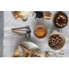 imageCreative CoOp HandForged Copper Spoons with Burnt Finish Set of 4 Sizes in Drawstring BagEach one Will Vary Model DF2531
