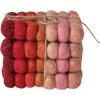 imageCreative CoOp Handmade Wool Felt Ball Coasters Red Pink and Blush Set of 4