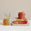 imageCreative CoOp Handmade Wool Felt Ball Coasters Red Pink and Blush Set of 4