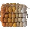 imageCreative CoOp Handmade Wool Felt Ball Coasters Yellow Orange and Cream Set of 4