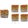imageCreative CoOp Handmade Wool Felt Ball Coasters Yellow Orange and Cream Set of 4