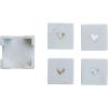 imageCreative CoOp Marble Coasters with Heart Shaped Mother of Pearl Inlay White and Natural