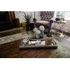 imageCreative CoOp Marble and Natural Mango Wood Coasters Set of 4 Hexagon MulticoloredCircle