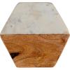 imageCreative CoOp Marble and Natural Mango Wood Coasters Set of 4 Hexagon MulticoloredHexagon