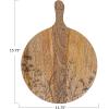 imageCreative CoOp Natural Mango Wood Cheese Board with Laser Etched Flowers Large