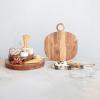 imageCreative CoOp Oval Acacia Wood Oval Cheese and Cutting Board with Handle Natural