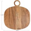 imageCreative CoOp Oval Acacia Wood Oval Cheese and Cutting Board with Handle Natural