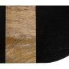 imageCreative CoOp Oval Mango Wood Cheese and Cutting Board with Stripes and Handle Black and Natural