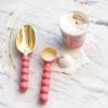 imageCreative CoOp Pink Enameled Aluminum Kitchen Scoop Gold Medium