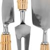 imageCreative CoOp Stainless Steel Charcuterie Knives with Rattan Wrapped Handles Set of 3 Styles