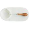 imageCreative CoOp White Marble Cheese Board Set with Bowl and Knife Medium