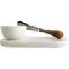 imageCreative CoOp White Marble Cheese Board Set with Bowl and Knife Medium