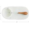 imageCreative CoOp White Marble Cheese Board Set with Bowl and Knife Medium