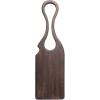 imageCreative CoOp Acacia Wood Charcuterie Sculptural Handle Dark Walnut Finish CheeseCutting Board Black