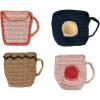 imageCreative CoOp Cotton Crocheted Mug Shaped Coasters Multicolor Set of 4