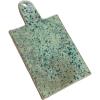 imageCreative CoOp Green Matte Stoneware Cheese Board with Leather Tie Large