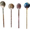 imageCreative CoOp HandForged Copper Spoons with Burnt Finish Set of 4 Sizes in Drawstring BagEach one Will Vary Model DF2531