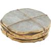 imageCreative CoOp Quartz Gold Edge Set of 4 Coasters 4quot L x 4quot W x 2quot H Multicolor