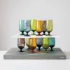 imageCreative CoOp Hand Blown Stemmed Drinking Glass Set of 6 Colors