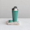 imageCreative CoOp Round Enameled Stainless Steel Cocktail Shaker with Colored Edge Green and Yellow Medium Multi