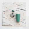 imageCreative CoOp Round Enameled Stainless Steel Cocktail Shaker with Colored Edge Green and Yellow Medium Multi