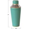 imageCreative CoOp Round Enameled Stainless Steel Cocktail Shaker with Colored Edge Green and Yellow Medium Multi
