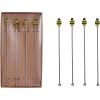 imageCreative CoOp Box Stainless Steel Cocktail Stirrers with Glass Bees Silver Set of 4 Small